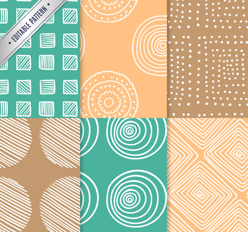 6 white lines seamless background vector material

