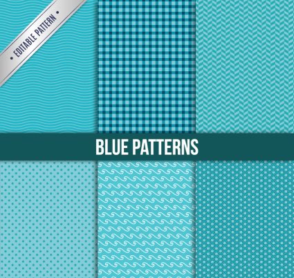 6 Department of fresh blue seamless background vector material
