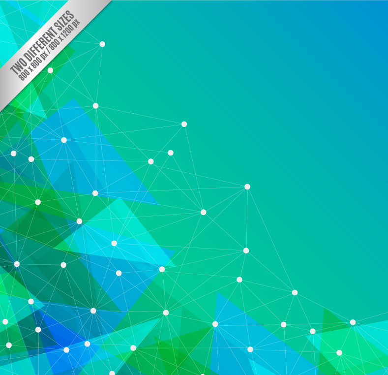 Green geometric background vector material
