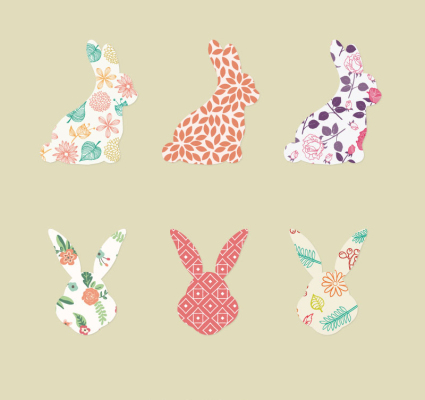 6 vector pattern bunny with Avatar
