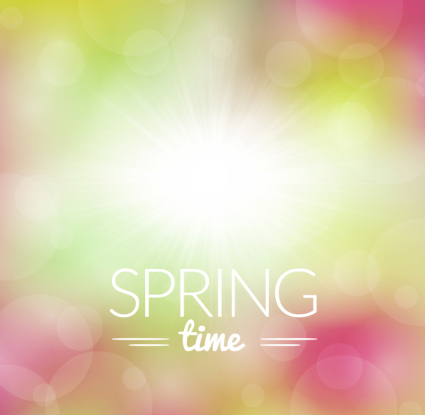 Spring time background vector fantasy material
