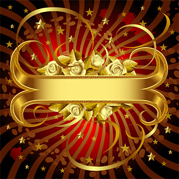 gold stars background. flowers, gold, stars,