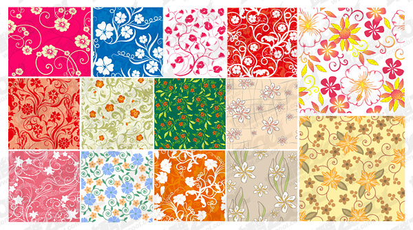 flower background patterns. vector ackground patterns