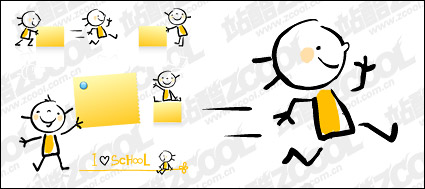 The lovely paper vector children and notes material