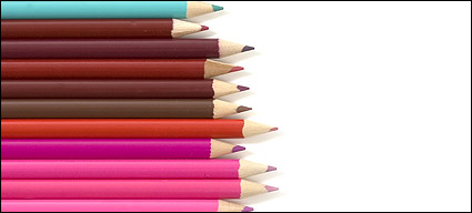 Array of color pencil picture material