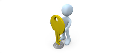 3D little lock picture material