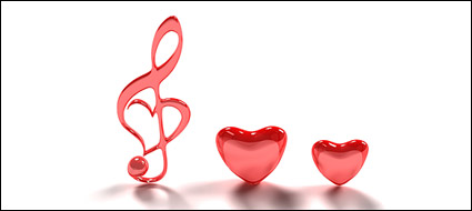 3D heart-shaped note with the picture material