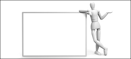 3D Image puppet who bulletin board material
