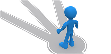 3D little fork in the road junctions picture material