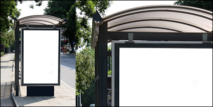 Shelters billboard picture blank template material