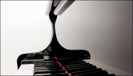 Clean piano keyboard picture material