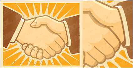Vector illustration material handshake