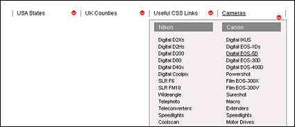 Featured cssplay practical css code - for ultra-multi-option drop-down menu