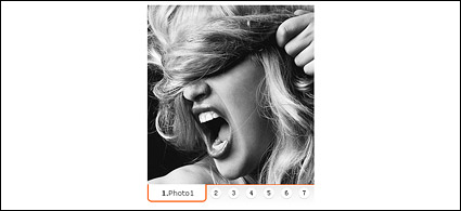 7 Chart round-banding the focus of the title image ad code (js + css)