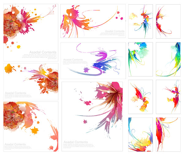 Ink, watercolor pattern