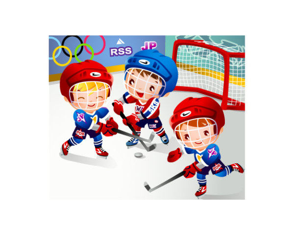 Vector de hockey infantil material
