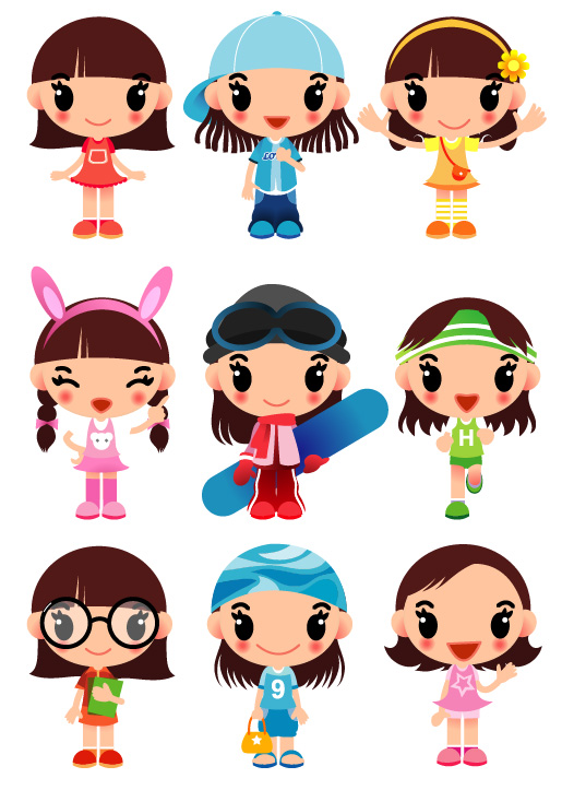 cartoon characters girls Cartoon Characters Running. cartoon characters girls