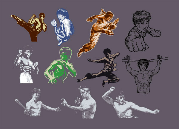 Kung Fu People series vector 