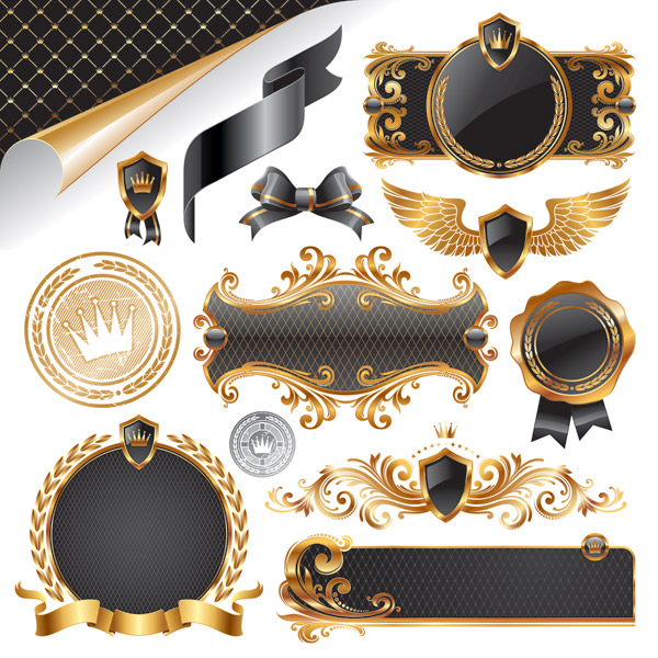 Butterfly knot, badges, medals, seals, decoration