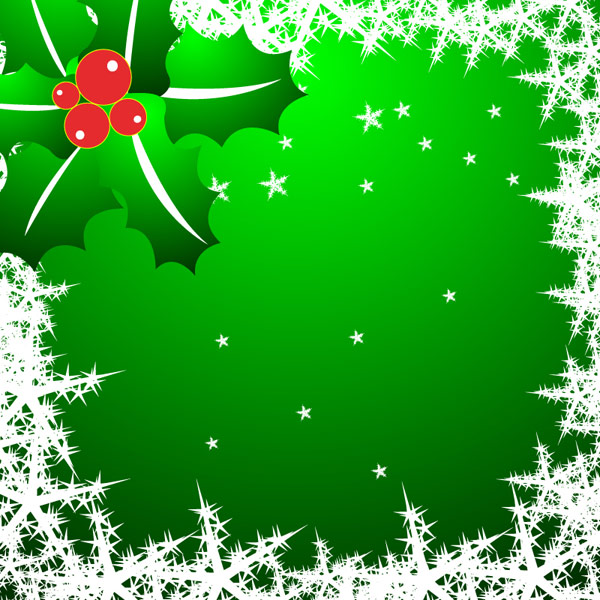 Snowflakes, stars, pine needles vector 