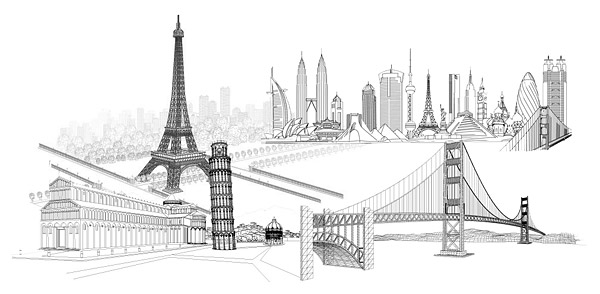 eiffel tower sketch. Dubai Eiffel Tower Eiffel