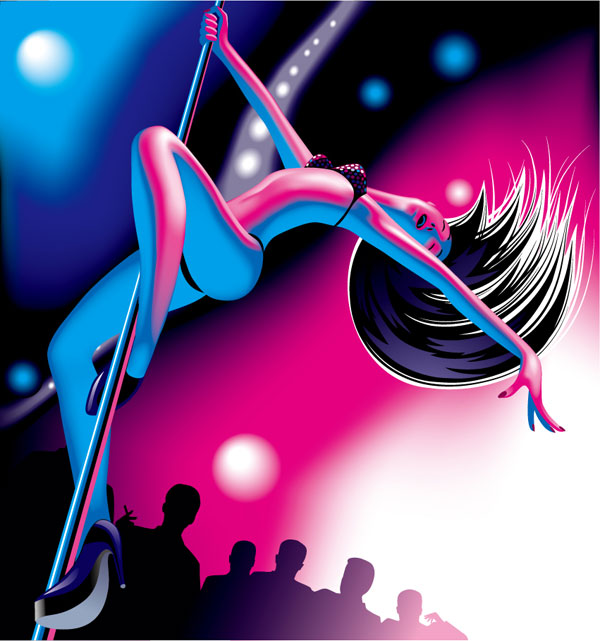 Vector Steel Dance dancers
