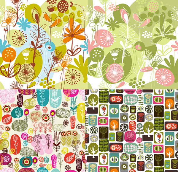 flowers cartoon background. cartoon background vector