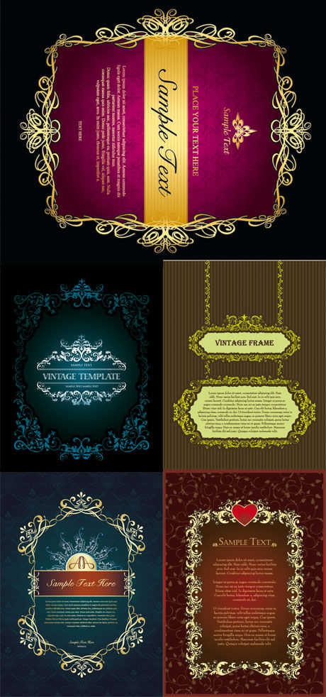 European classical decorative frame Vector
