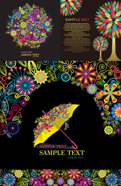 Colorful pattern composed of vector graphics
