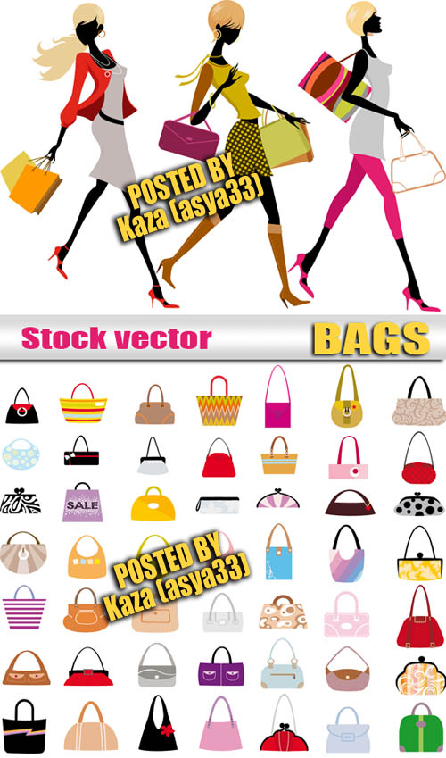 Fashion women vector material 