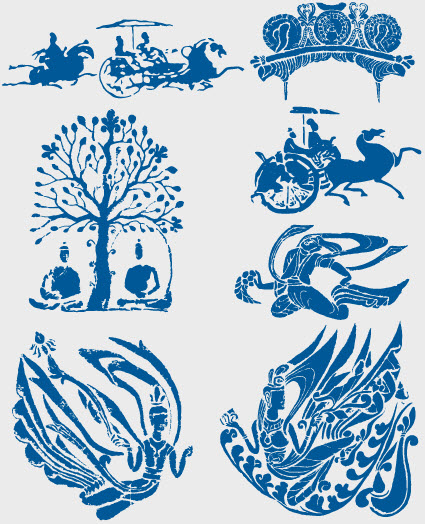 Han Vatan rubbing pattern vector material
