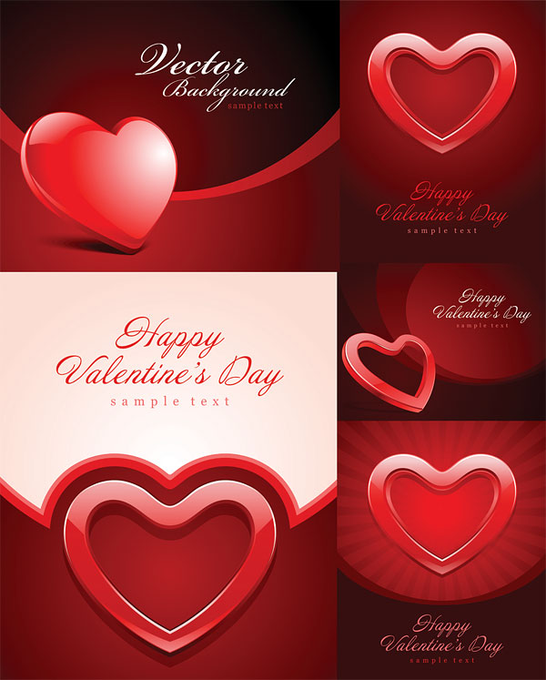 Valentine's Day heart-shaped texture of the background vector material
