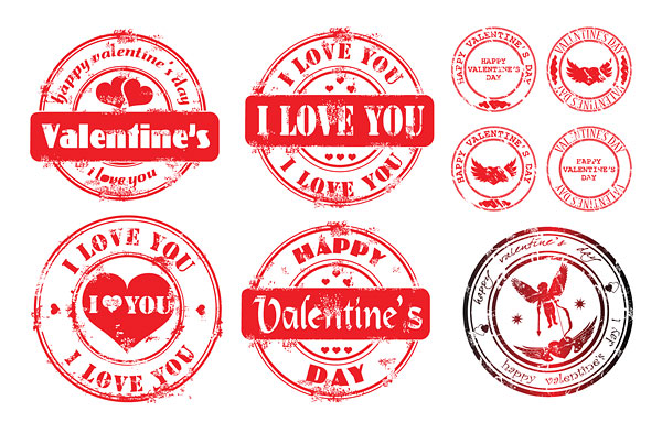 Love stamp Vector
