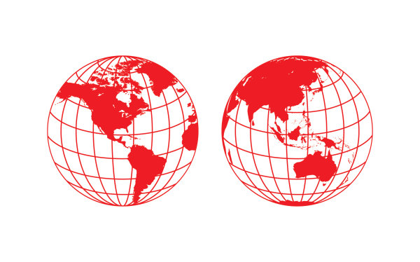 Earth's paper-cut vector material