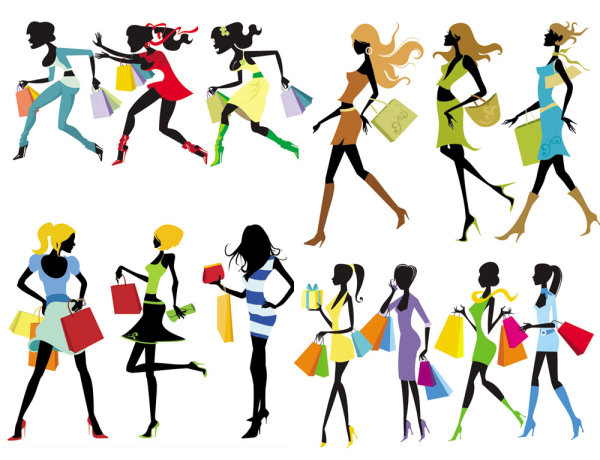 psd clipart- fashion shopping girl - photo #14