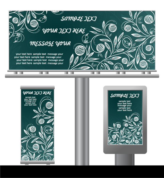 Lightbox billboard template design vector material -2