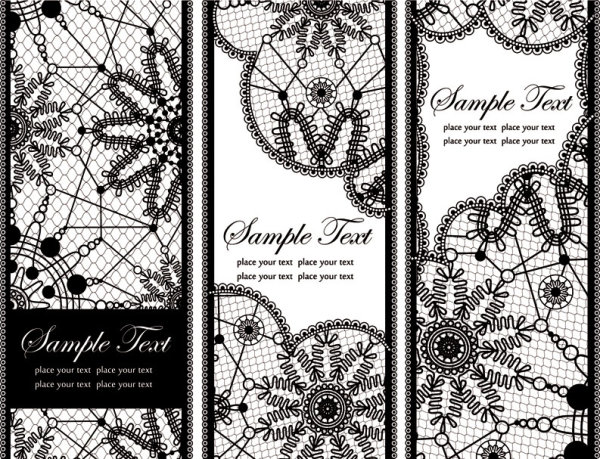 Black and white patterns 04 - vector material