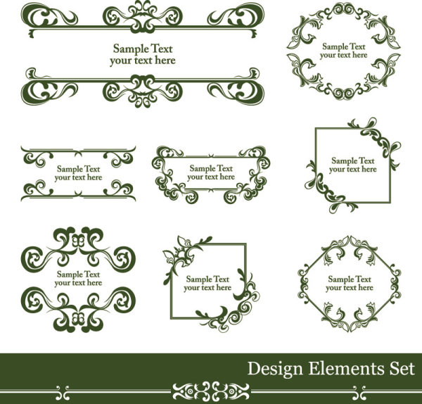 European lines border 01 - vector material