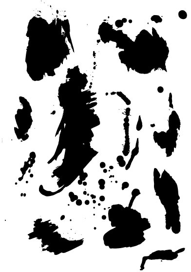 Ink stains splash 08 - vector material
