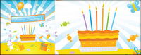 Lovely anniversaire thme illustration vectorielle matriel