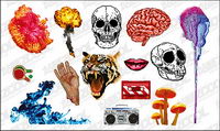 Go Media production Set12-pixel vecteur cas