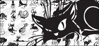 Vector cartoon cat matriel