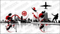blanco y negro ilustracin vectorial