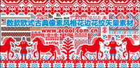 Plusieurs style classique dentelle motif pixel pattern