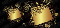 Golden Butterfly pattern vecteur matriel