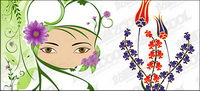 Cute girl avec le modle vectoriel matriel