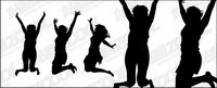 People battu silhouette vecteur matriel