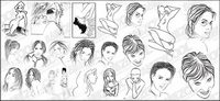 personnes style croquis matriel