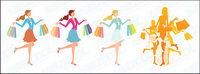 Femme de mode shopping