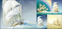 exquis ancienne voile vecteur matriel